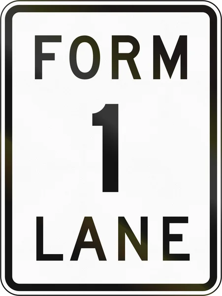 Znak drogowy na Filipinach - formularz 1 Lane — Zdjęcie stockowe