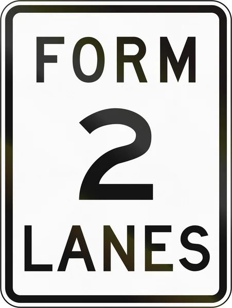 菲律宾-形式 2 车道的道路标志 — 图库照片