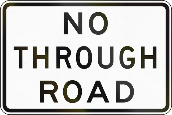Road sign in the Philippines - No Through Road — Stock Photo, Image