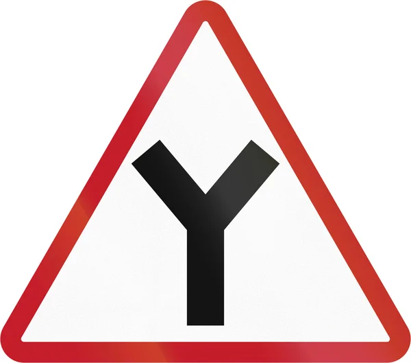 Znak drogowy na Filipinach - Y Junction — Zdjęcie stockowe