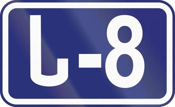 Escudo de estrada da estrada usado na Geórgia. A carta é um S — Fotografia de Stock