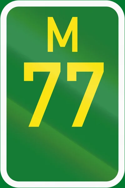 Republika Południowej Afryki Metropolitan trasy sield - M77 — Zdjęcie stockowe