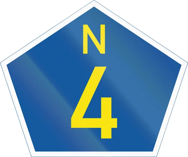 Південна Африка Національний маршрут знак - N4 — стокове фото