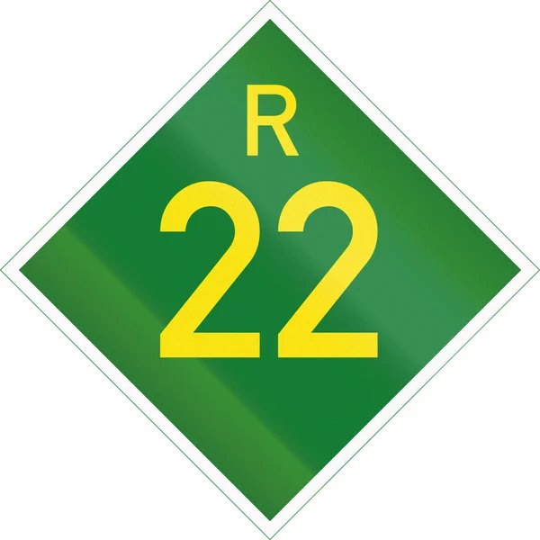 Escudo de ruta provincial de Sudáfrica - R22 — Foto de Stock