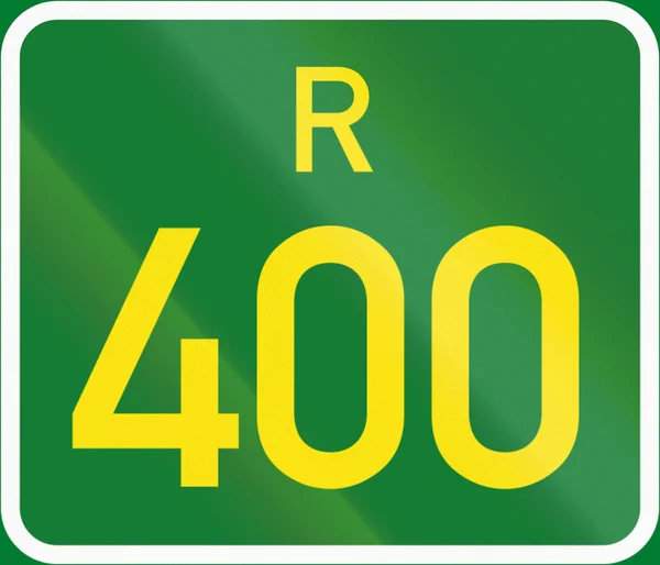 Südafrika regionaler route schild - r400 — Stockfoto