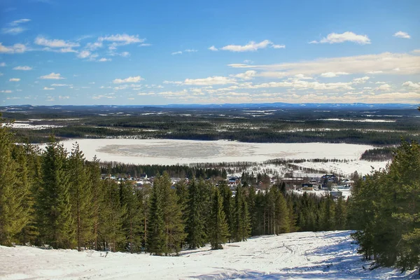 Blick Über Den See Glommerstrasket Schwedisch Lappland — Stockfoto