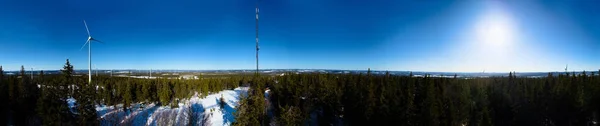 スウェーデンのアムリデン山頂からの360度パノラマ — ストック写真