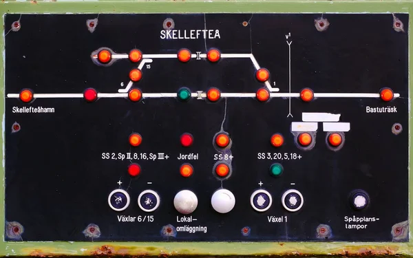 Signaleringspanel Vid Uttjänt Station Norra Sverige — Stockfoto