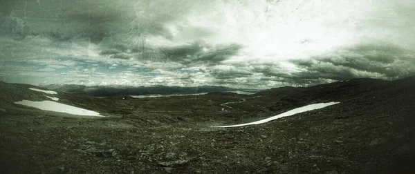 Grungy Shot Barren Landscape Northern Swedish Mountains — Stock Photo, Image