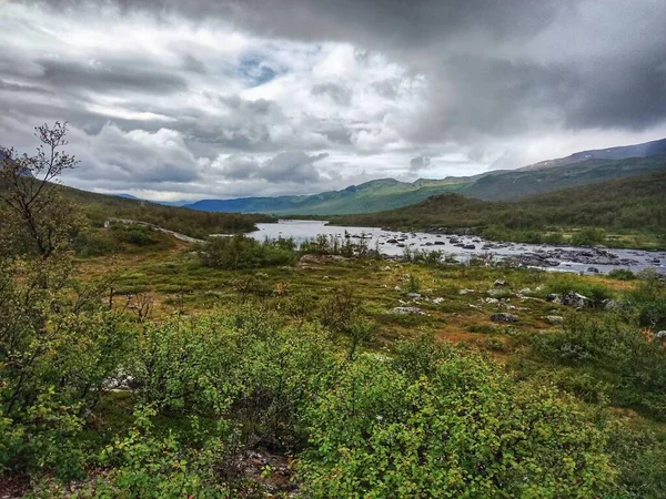 Lake Abiskojaure Abisko National Park Sweden — стокове фото