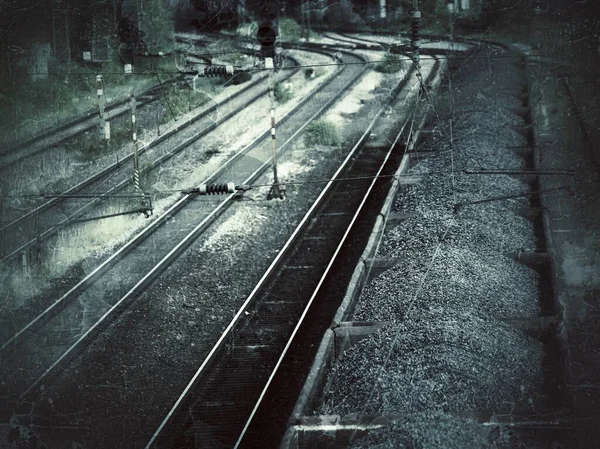 砂利で満たされた列車のうめき声灰色のショット — ストック写真