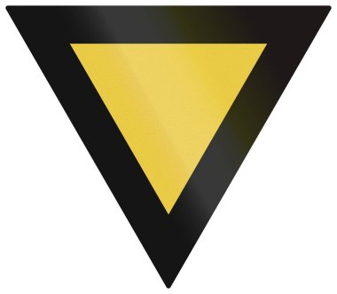 Historic French road sign from 1931 - Yield.