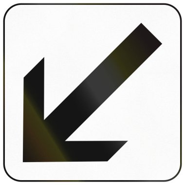 Additional road sign panel used in France - To the left.