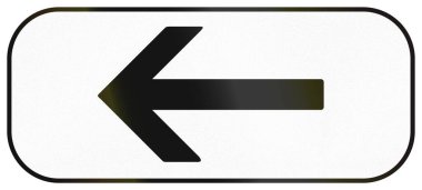 Additional road sign panel used in France - Left.