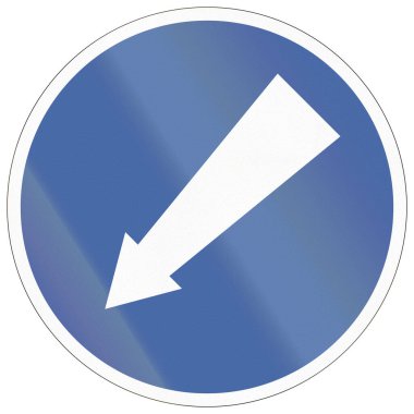 Hindistan 'da Yol İşareti - Zorunlu Sola Kal.