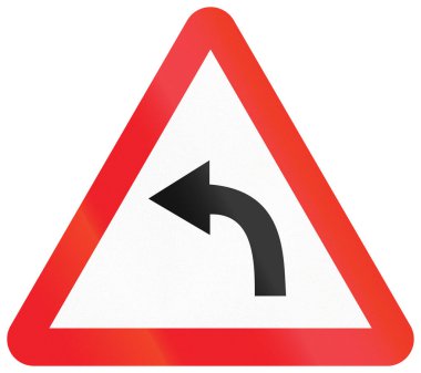 Hindistan 'da yol işareti - Sol kavis.