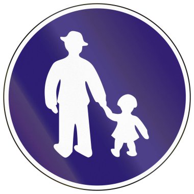 Macaristan 'da kullanılan tarihi yol tabelası - Yaya yolu.