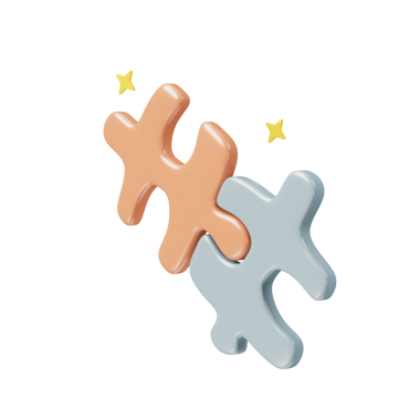 Dijital ya da eğitimsel kullanım için bağlantı, işbirliği ya da problem çözmeyi sembolize eden iki yapboz parçasının çizimi.