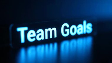 Parlayan Mavi Neon Metni 