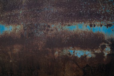 Mavi çelik üzerinde pas