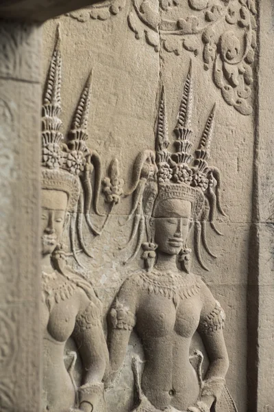 Cambodia angel sculpture in Angor Wat — Stock Photo, Image