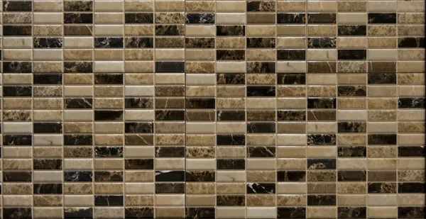 Telhas de mosaico aleatório marrom — Fotografia de Stock