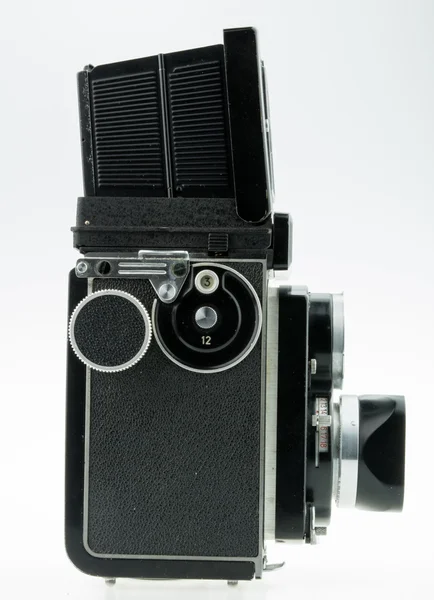 Vintage tlr kamera beyaz arka plan üzerinde. — Stok fotoğraf