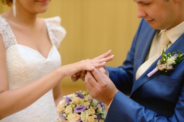 Düğün çift evlilik töreni üzerinde