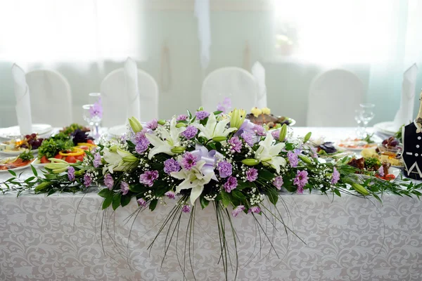 Bouquet of flowers in hall