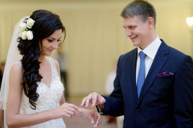 Düğün çift evlilik töreni üzerinde