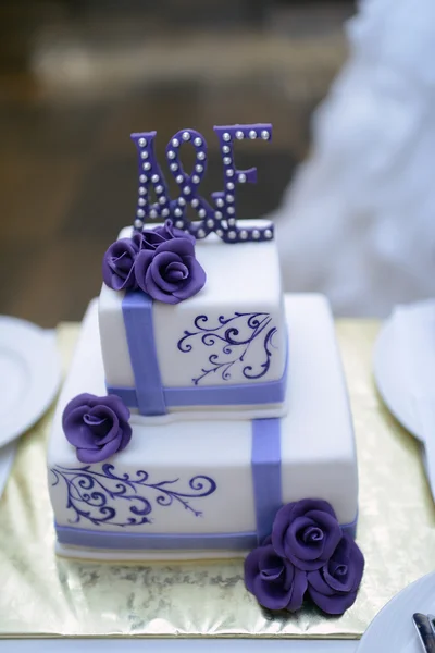 Hermoso pastel de boda — Foto de Stock