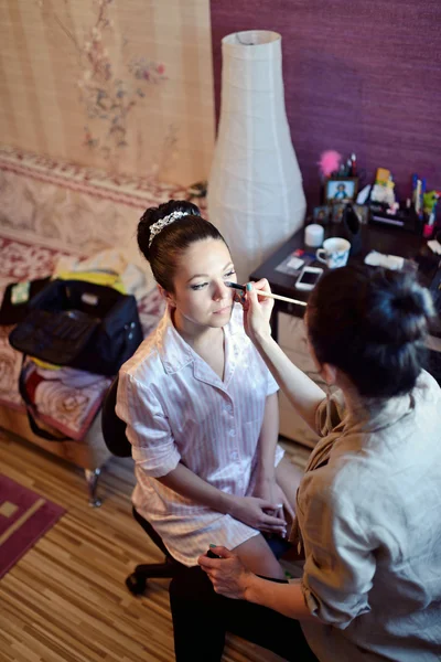 Maquiagem de casamento para noiva — Fotografia de Stock