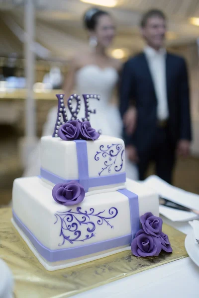 Bolo de casamento bonito — Fotografia de Stock