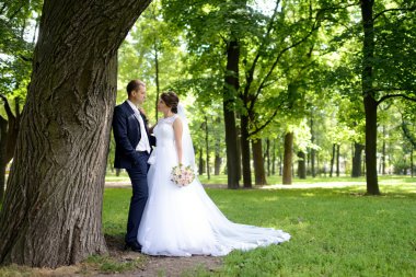 güzel gelin ve damat Park