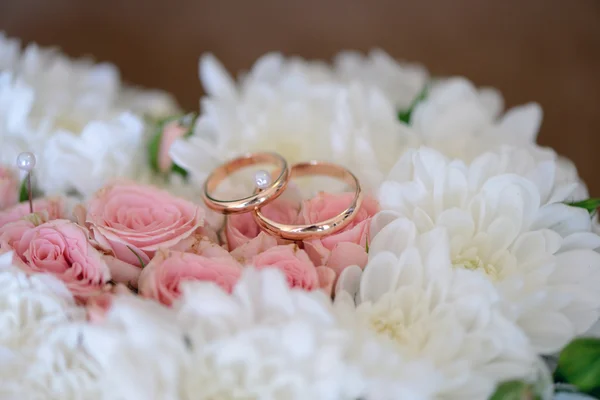 Beautiful wedding rings — Stock Photo, Image