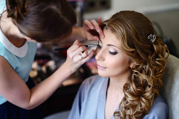 Trucco nuziale per sposa — Foto Stock