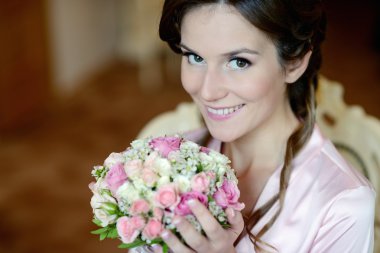 Sabahlık buket ile gelini