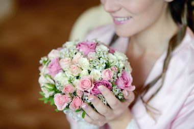 Sabahlık buket ile gelini