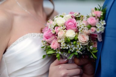 buket düğün çiftle