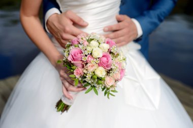 buket düğün çiftle