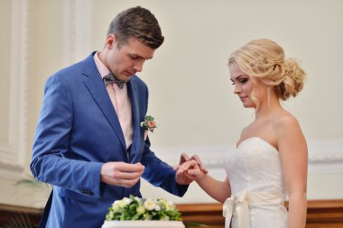 Düğün çift evlilik töreni üzerinde