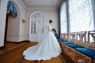 güzel bir gelin buketi ile