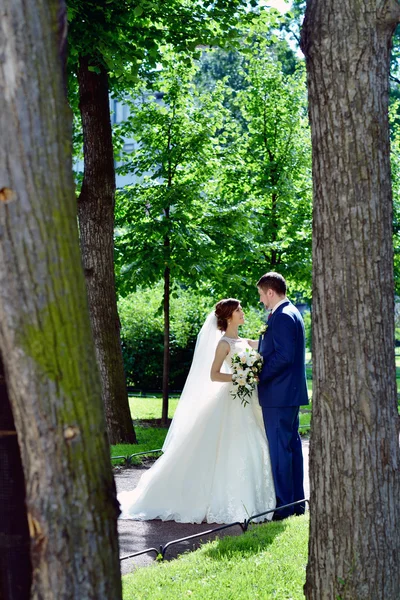 Parkta güzel bir çift var.