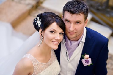 güzel bir gelin ile damat