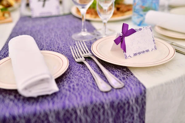 Svatební hostinu stůl — Stock fotografie