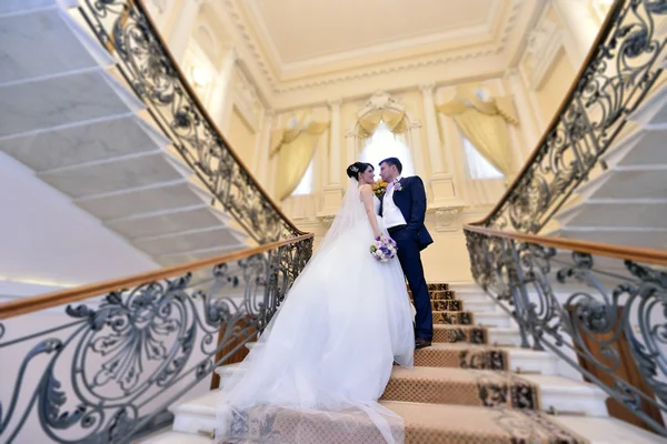 Beautiful bride with groom — Stock Photo, Image