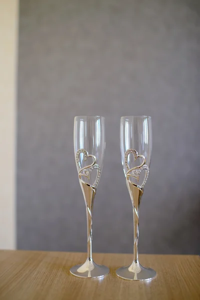 Bröllop champagneglas Royaltyfria Stockbilder