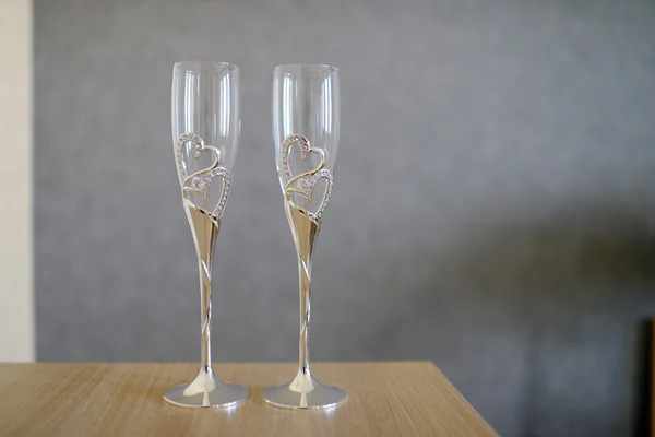 Bröllop champagneglas Royaltyfria Stockbilder