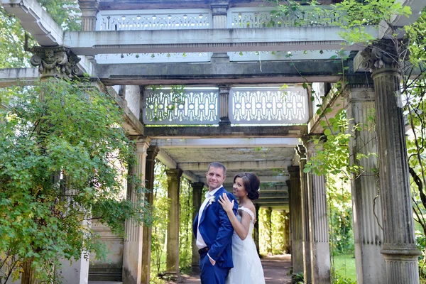 Casamento casal na natureza — Fotografia de Stock