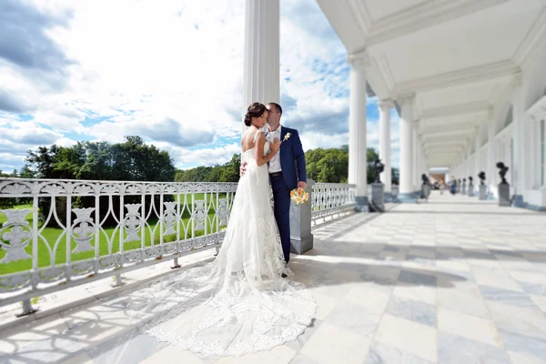 Casamento casal na natureza — Fotografia de Stock